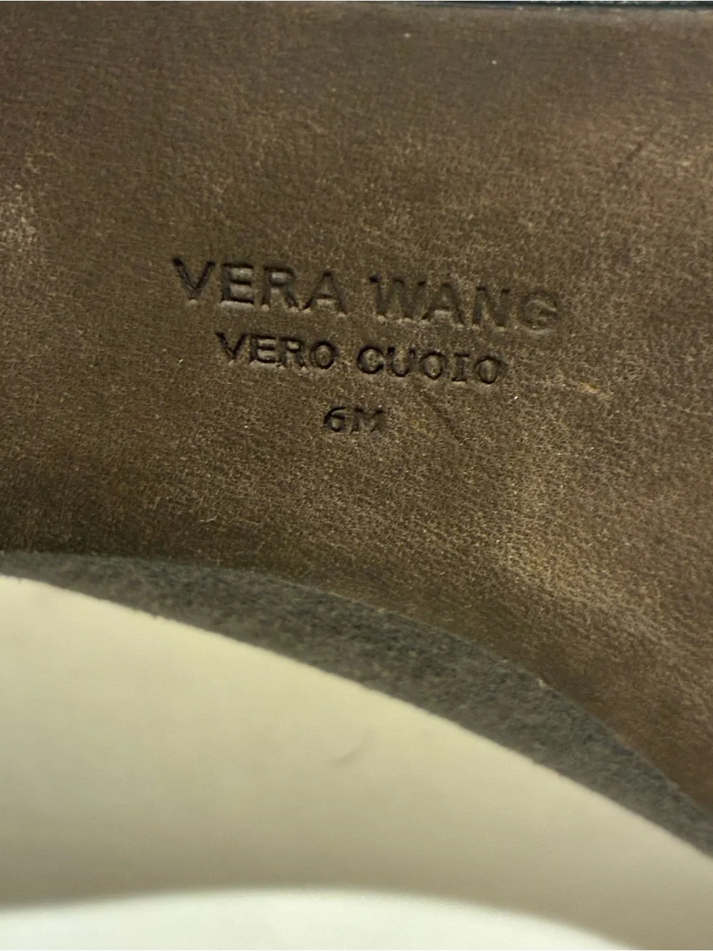 Vera Wang grey brushed suede ballet flats. Back zip. Sz 6.